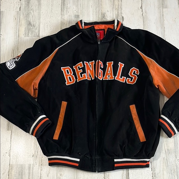 NFL Other - NFL Super Rare Bengals Suede/Leather Jacket Size Large